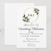 Eenvoudig Olijfgroen en Goud Rond Lijst Kaart (Voorkant / Achterkant)