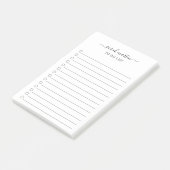 Eenvoudig om een lijst te maken met modern zwart-w post-it® notes (Schuin)