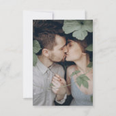 Eenvoudig ombre gradiënt Gold & Forest Green Weddi Save The Date (Achterkant)