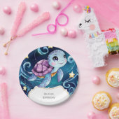 Eenvoudig Onder het Zee Boho Turtle Verjaardag Papieren Bordje (Feest)