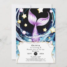 Eenvoudig Onder het Zee Zeemeermin Verjaardag