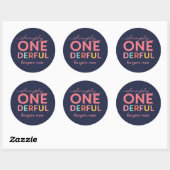 EENVOUDIG ONEDERFUL WONDERFUL (helderder) Ronde Sticker (Vel)