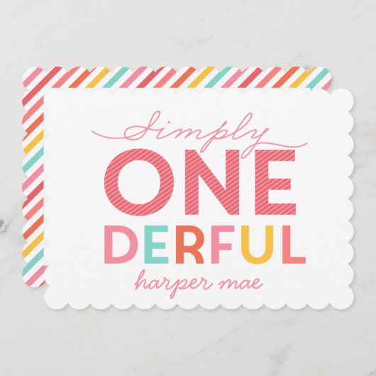 EENVOUDIG ONEDERFUL WONDERFUL KAART (Voorkant / Achterkant)