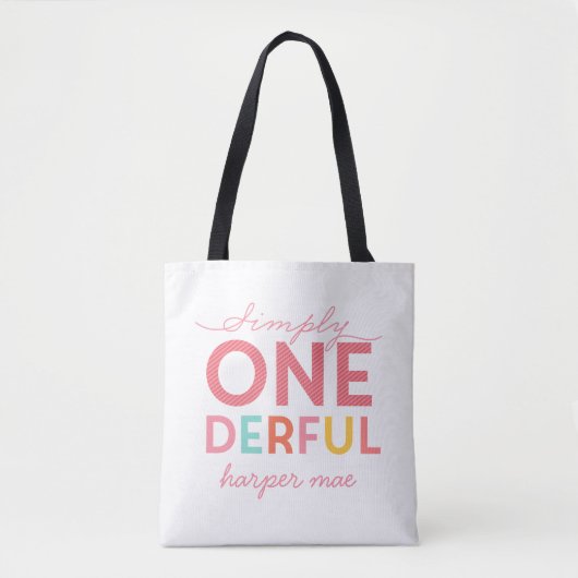 EENVOUDIG ONEDERFUL WONDERFUL TOTE BAG (Voorkant)