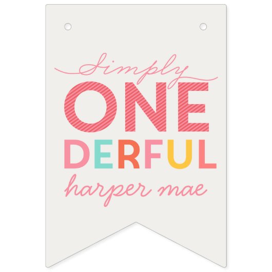 EENVOUDIG ONEDERFUL WONDERFUL VLAGGETJES (Eerste vlag)