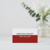 Eenvoudig online design met handyman Business Card Visitekaartje (Staand voorkant)