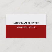 Eenvoudig online design met handyman Business Card Visitekaartje (Voorkant)