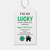Eenvoudig onroerend goed agent Realtor St.Patrick' Cadeaulabel (Voorkant)