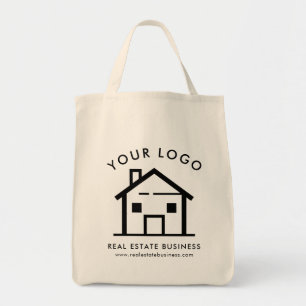 Eenvoudig onroerend goed bedrijf Logo Custom medew Tote Bag