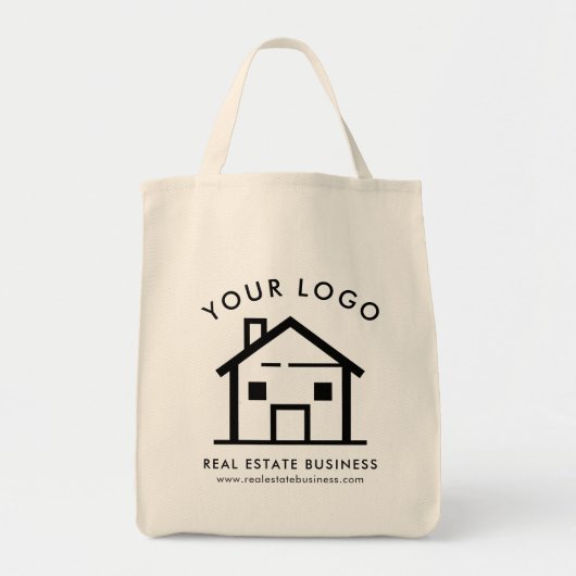 Eenvoudig onroerend goed bedrijf Logo Custom medew Tote Bag (Voorkant)