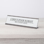 Eenvoudig onroerend goed bureau naambordje (Voorkant)