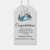 Eenvoudig onroerend goed cadeau Label Cadeaulabel (Voorkant)