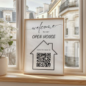 Eenvoudig onroerend goed open huis inloggen QR-cod Flyer