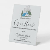 Eenvoudig onroerend goed reclamebord met voetstuk (Voorkant)