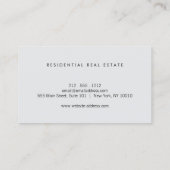 Eenvoudig onroerend goed Visitekaartje (Achterkant)