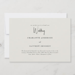 Eenvoudig ons Cream No Parents Wedding Kaart