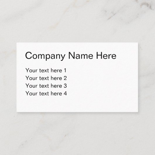 Eenvoudig ontwerp aan twee zijden visitekaartje (Achterkant)