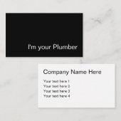 Eenvoudig ontwerp aan twee zijden visitekaartje (Voorkant / Achterkant)