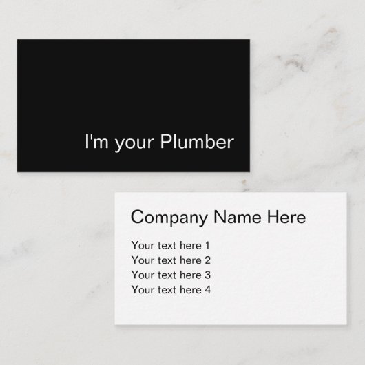 Eenvoudig ontwerp aan twee zijden visitekaartje (Voorkant / Achterkant)