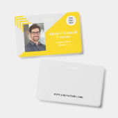 Eenvoudig ontwerp Bedrijfs-ID-logo Badge (Voor- en achterkant)