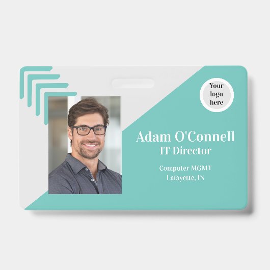  Eenvoudig ontwerp Bedrijfs-ID-logo Badge (Voorzijde)