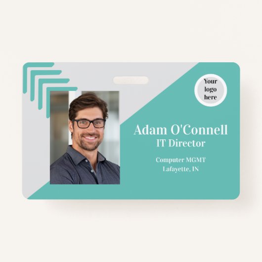  Eenvoudig ontwerp Bedrijfs-ID-logo Badge (Voorkant)