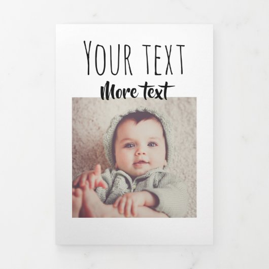 Eenvoudig ontwerp Een 15 fotocollage op maat gemaa Drieluik Wenskaart (Cover)