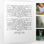 Eenvoudig ontwerp Een 15 fotocollage op maat gemaa Drieluik Wenskaart (Binnenzijde eerst)