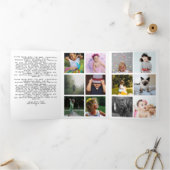 Eenvoudig ontwerp Een 15 fotocollage op maat gemaa Drieluik Wenskaart (Binnen)