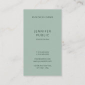 Eenvoudig ontwerp Elegante Roze Groene Moderne Sja Visitekaartje (Achterkant)