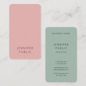 Eenvoudig ontwerp Elegante trendkleuren Moderne Sj Visitekaartje (Voorkant / Achterkant)