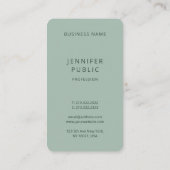 Eenvoudig ontwerp Elegante trendkleuren Moderne Sj Visitekaartje (Achterkant)