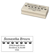 Eenvoudig ontwerp en  grens bij uitstek + uw idee rubberstempel (Gestempeld)