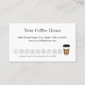 Eenvoudig ontwerp Gratis beloning Koffie loyalty c (Achterkant)