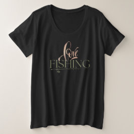 Eenvoudig ontwerp | Hou van vissen Grote Maat T-shirt