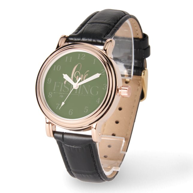 Eenvoudig ontwerp | Hou van vissen Horloge (Hoek)