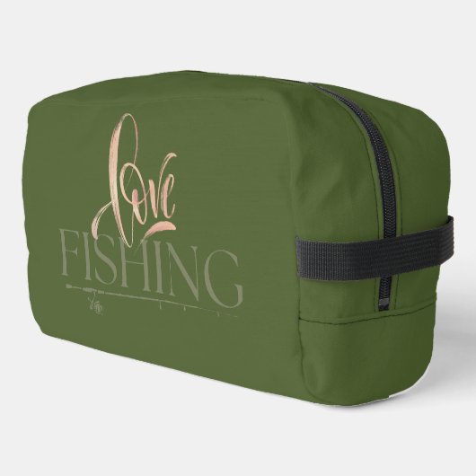 Eenvoudig ontwerp | Hou van vissen Toilettasje (Linkerhoek)