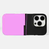 Eenvoudig ontwerp in donkergrijs en roze Case-Mate iPhone case (Achterkant (horizontaal))