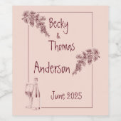 Eenvoudig ontwerp met drie namen wijn etiket (Enkel label)