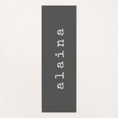 Eenvoudig ontwerp met minimalistische naam in zwar yogamat (Voorkant)