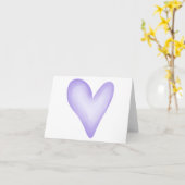 Eenvoudig ontwerp met paars hart BLANK  Kaart (Gele Bloem)