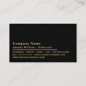 Eenvoudig ontwerp, minimalistisch monogram visitekaartje (Achterkant)