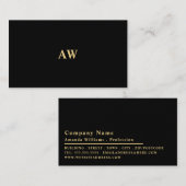 Eenvoudig ontwerp, minimalistisch monogram visitekaartje (Voorkant / Achterkant)