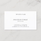 Eenvoudig ontwerp modern template professioneel el visitekaartje (Achterkant)