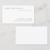 Eenvoudig ontwerp Moderne Elegante Minimalistische Visitekaartje (Voorkant / Achterkant)