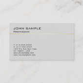 Eenvoudig ontwerp Professioneel Elegant Grijs Goud Visitekaartje (Voorkant)