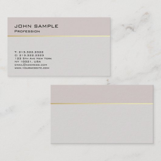 Eenvoudig ontwerp, professioneel, elegant onroeren visitekaartje (Voorkant / Achterkant)