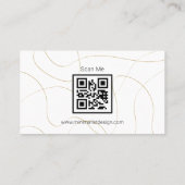 Eenvoudig ontwerp QR Code Professional Visitekaart Visitekaartje (Achterkant)