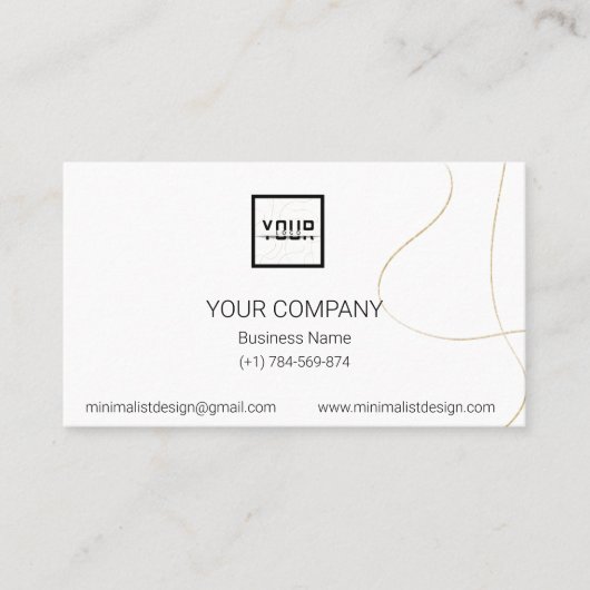 Eenvoudig ontwerp QR Code Professional Visitekaart Visitekaartje (Voorkant)