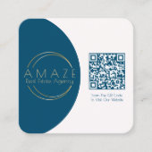 Eenvoudig ontwerp Realtor Visitekaartje met QR-cod (Voorkant)